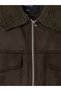Trendy Picks from Kübra Butik: STANDARD Fit Plush Collar Men’s Coat with Yoke Detail - 7