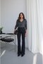 Navy Blue Flared Jeans - 3