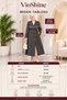 Women's Hürrem Long Trench Coat with Lined Fabric, Double-Breasted Wrap Neckline, Belted Design, and Pockets - 3