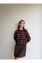 Striped, Polka-Dot, Crew-Neck Knit Sweater