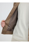 Trendy Picks from Kübra Butik: Shirt Collar Suede Men’s Jacket with Yoke Detail - 5