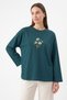 Daisy-Embroidered Tunic 13252 - PETROL - 2