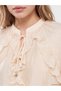 Trendy Picks from Kübra Butik: Tie-Detail, Ruffled Chiffon Blouse with a Roba Collar - 4