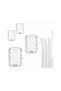 Set de 4 pahare ondulate - 7