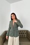 Khaki Pocket Flap and Belted Jacket