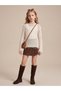 Girls' Knit Blouse with Slit Detail - 4