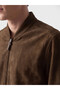 Trendy Picks from Kübra Butik: STANDARD Fit Men's Suede Bomber Jacket - 4