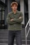 Men's Double-Pocketed, Button-Up, Transitional Khaki Jacket - 6