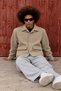 Men's Oversized Double-Pocketed Melton Trendy Beige Jacket - 2