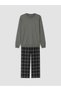 Trendy Picks from Kübra Butik: Checked Embroidered Men's Pajama Set