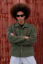 Men's Oversized Double-Pocketed Melton Trendy Khaki Jacket - 6