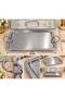 Silver Serving Tray with Single Handle Center - 2