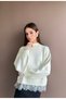 Knitted Sweater with Lace Sleeves and Lace Skirt - 3