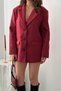 Burgundy blazer suede jacket - 6