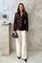 Brown pleated jacket - 3
