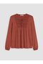 Trendy Picks from Kübra Butik: Tie-Detail Blouse with Embroidered Collar - 6