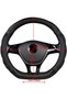 D Shape Steering Wheel Cover - Microfiber Bottom Leather Flat Bottom Breathable Breathable Fit 37cm- - 4