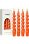 Candles 4 PCS 7 Inch Thick Spiral Taper Candles
