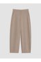 LCW Modest Beige Crepe Solid Comfort & Relax Wide-Leg Women's Pants, Featuring the ALITA CITY Touch - 5