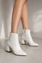 Women's Off-White Square Toe Ankle Boots, 6.5 cm - 7