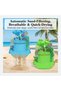 2 Pack Mesh Drawstring Beach Backpack, Large Capacity Waterproof Fabric, Adjustable Shoulder Straps, - 3