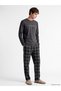 Trendy Picks from Kübra Butik: STANDARD Fit Checked Embroidered Men's Pajama Set