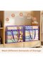 3 PCS Storage Bags,Purple Clear Clothes Organizer - 4