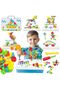 198 PCS STEM Learning Toys, DMG Drill & Screw Puzzle Toy 3D Building Construction Blocks, Creative E - 4