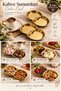 2-Piece Gold Steel 2-Compartment Serving Set – For Breakfast, Snacks, Sauces, Appetizers, and Treats, 13x8.5 cm