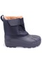 W10259 New Navy Blue Orthopedic Fur-Trimmed Rain Boots for Boys - 2
