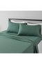 Lightweight Super Soft Easy Care Microfiber Bed Sheet Set with 14” Deep Pockets - Queen, Emerald Gre
