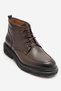 Men's Thick Sole Lace-Up Boot, Genuine Leather, DARIAN BROWN - 2