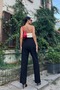 Oversized original cut velcro high-waisted palazzo pants - 2
