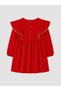 High-Quality Items from Çelebi Store: Velvet Dress with a Bow Detail for Girls - 5