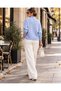 Plus size button-accessory zip-up knit cardigan - blue - 4