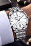 Japanese Mechanism Men Wristwatch 3 Atm Water Resistant Silver Color Steel Band Gift Stylish Boxed Dke2122C1 - 4