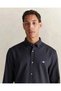 Men's Black Button-Down Collar Logo Shirt - 4