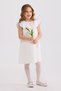 Girls' White Dress - 4