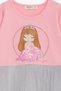 Girl's Long Sleeve Dress Sequined Girl Printed 1.5-5 Years, Pink - 3