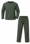 Men's Interlock Comfortable Fit Plaid Round Neck Cotton Pajama Set 6860 - 2