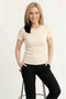 Women's Basic Crew Neck T-Shirt Combed Cotton Fabric - 2
