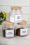 Set of 3 Wooden Vacuum Lid Glass Storage Containers with Labels for Milk Powder, Turkish Coffee, and Filter Coffee, 500ml - 3