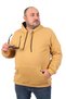 Plus Size Men's Basic Hooded Sweatshirt in taupe color 11700