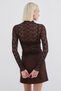 Floral Lace High Neck Transparent Blouse - 7