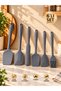 Set of 6 Fireproof Non-Stick Kitchen Cake Silicone Egg Brush Spoon Knife Spatula Set - 4