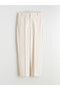 LCW Vision Beige Solid Straight & Slim-Fit Women's Pants, Featuring the ALITA CITY Touch - 5