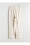 LCW Vision Beige Solid Straight & Slim-Fit Women's Pants, Featuring the ALITA CITY Touch - 6