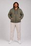 Large Size Unisex Hooded 3Ip Sweat 11701 Haki