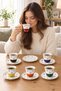 Set of 6 Coffee Cups: Colorful Patterned Turkish Coffee Cups - 3