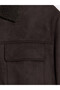 STANDART Fit Fur-Collar Men’s Suede Coat with Yoke Detail - 5